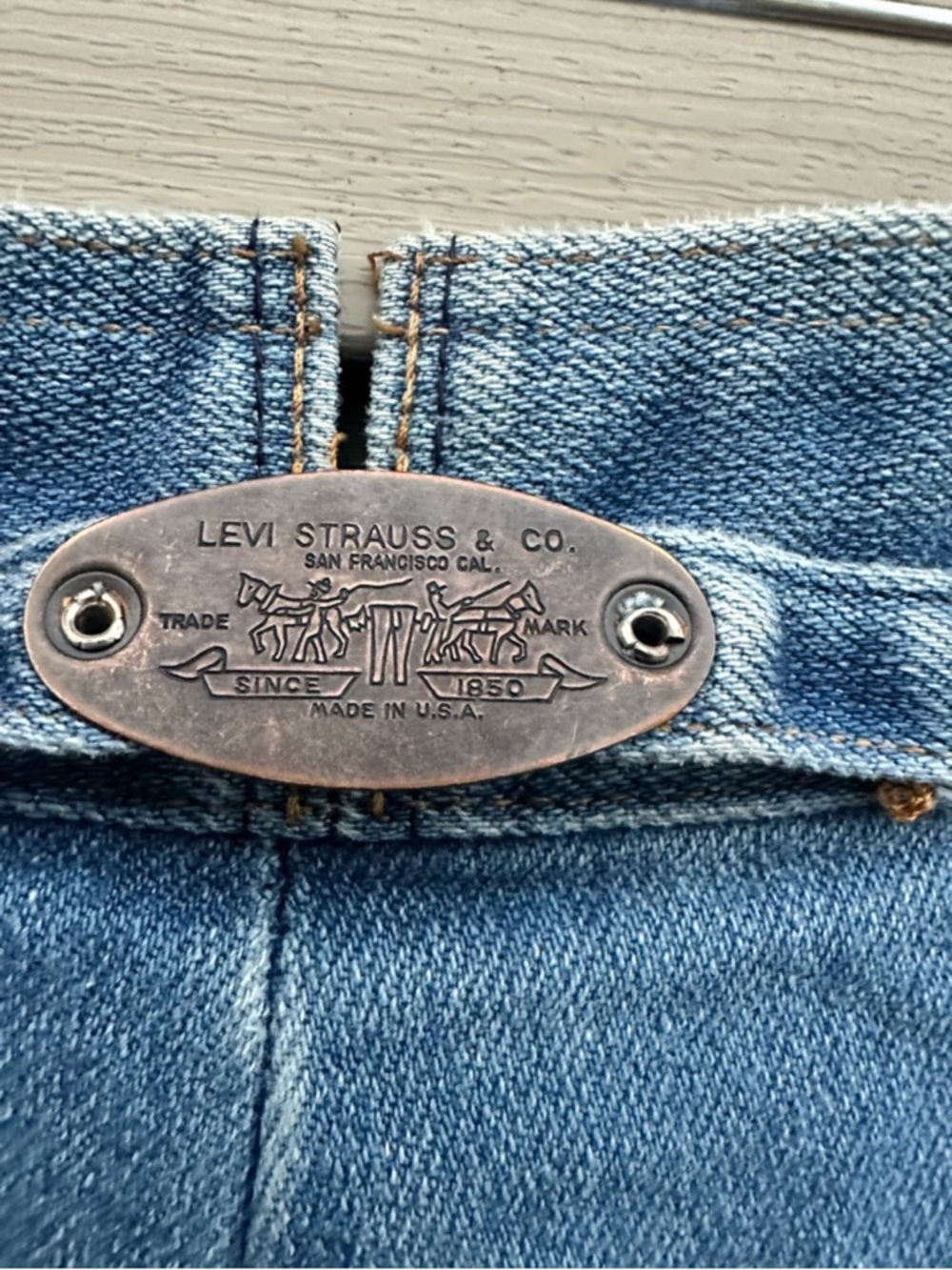 Vintage 70s Levi’s jeans Flare High Waist Copper Tag Bareback womens 30” - Picture 5 of 7